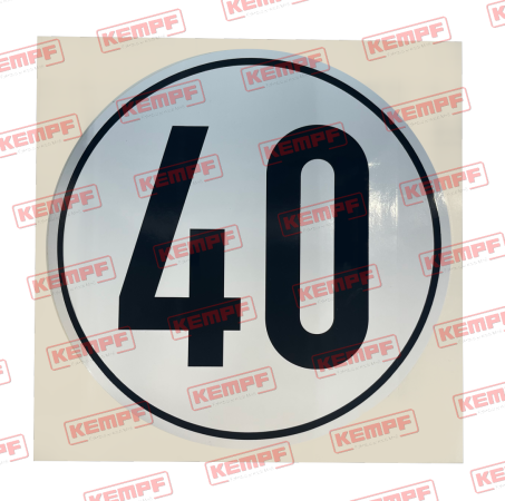 131136 KEMPF Aufkleber Geschwindigkeitsschild 40 km/h